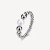 Sale Anello A Sfera In Acciaio E Perle Di Conchiglia Perfect | BPC34 Donna Gioielli Moda Donna