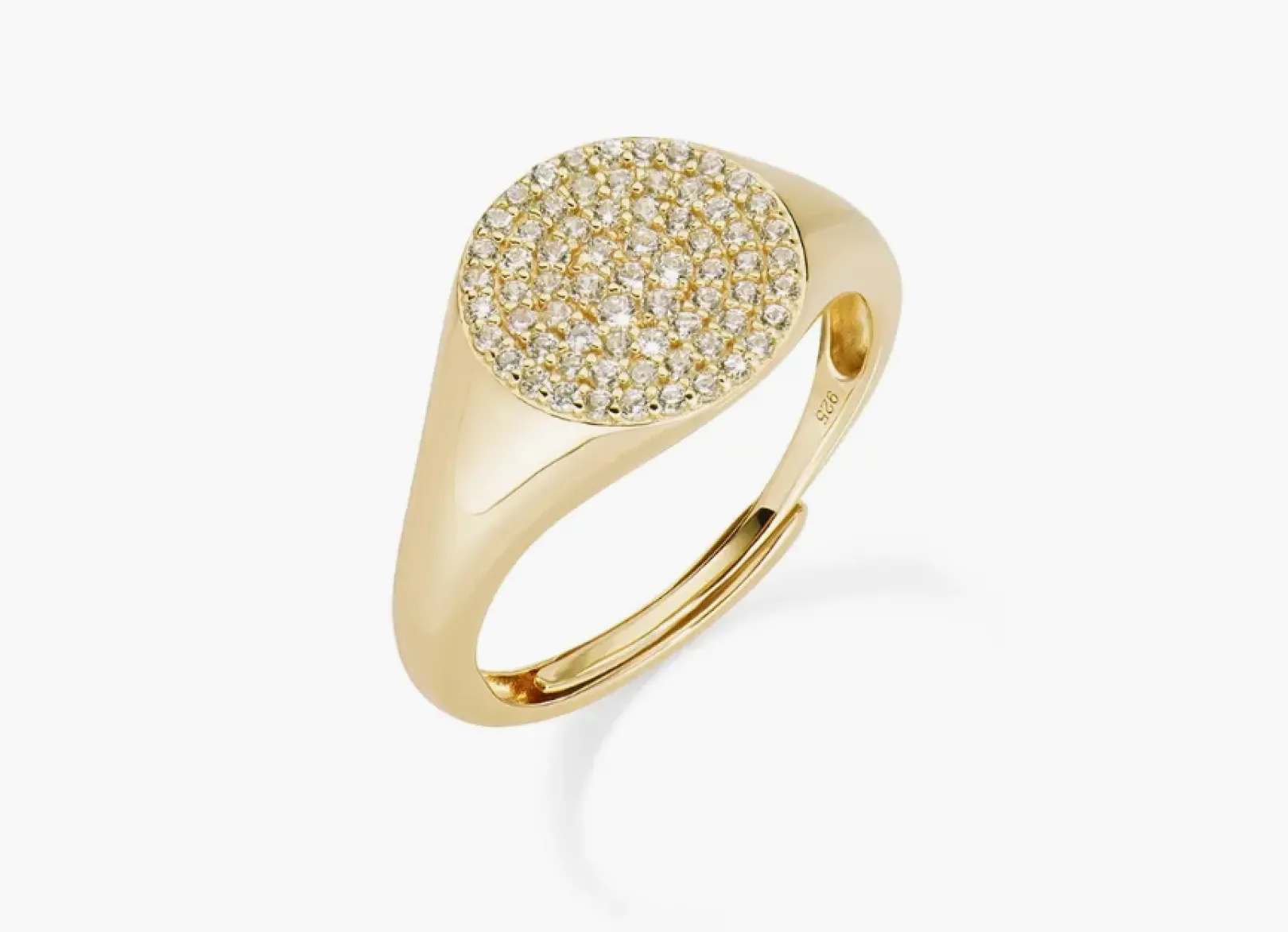 anello_chevalier_regolabi_0.webp Hot Anello Chevalier Regolabile Dorato Con Zirconi Bianchi | RCHGBZ1 Donna Gioielli Moda Donna