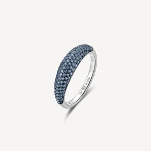 Sale Anello Con Galvanica Rutenio E Zirconi Light Blue Gioielli Fancy | FCL119 Donna Gioielli Moda Donna