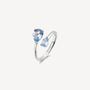 Clearance Anello Con Zirconi Light Blue Gioielli Fancy | FCL113 Donna Gioielli Moda Donna