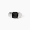 Clearance Anello Con Zirconi Neri Gioielli | 523401 Uomo Gioielli Moda Uomo | Idee Regalo