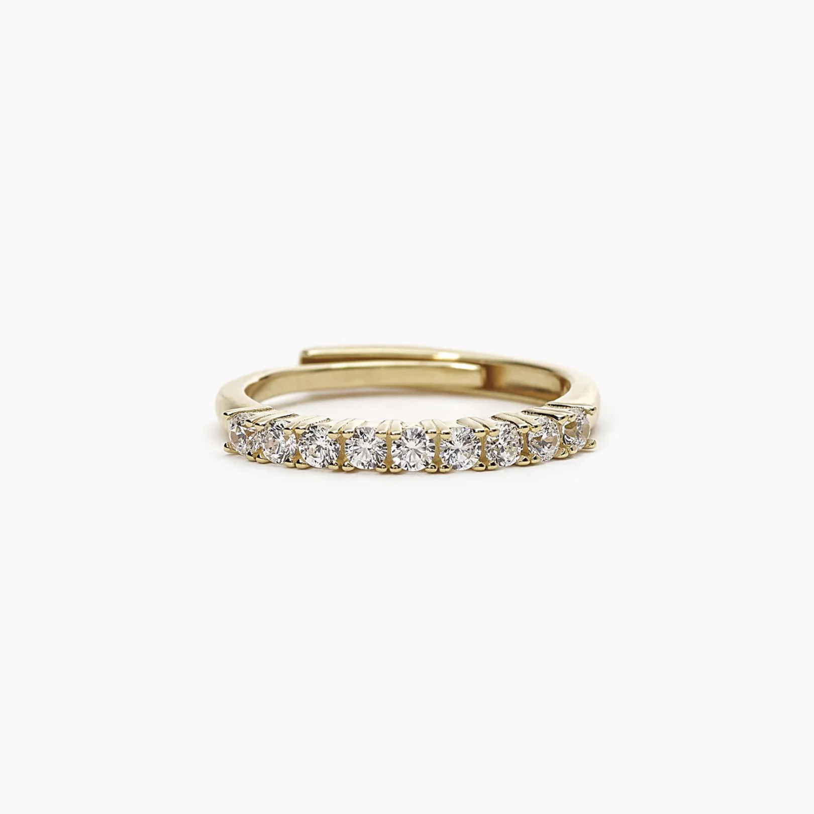 anello_con_zirconi_placca_0.webp Fashion Anello Con Zirconi Placcato Oro Gioielli | 523254 Donna Gioielli Moda Donna