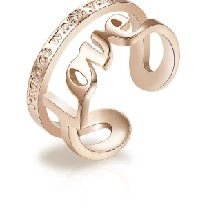Best Anello Donna In Acciaio Gioielli   Script (18) | Brp32c Donna Gioielli Moda Donna