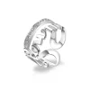 Clearance Anello Donna In Acciaio Gioielli Script (10) | BRP33A. Donna Gioielli Moda Donna