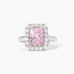 Discount Anello In Argento Con Zircone Rosa Gioielli | 523365 Donna Gioielli Moda Donna