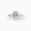 New Anello In Argento Ovale Con Acquamarina Gioielli | 523358 Donna Gioielli Moda Donna