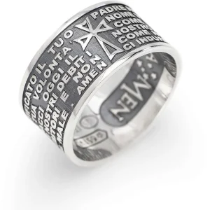 New Anello In Argento Uomo Padre Nostro Gioielli   | PNB925-22 Uomo Gioielli Moda Uomo