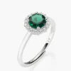 Online Anello regolabile  Diamond con Zircone tondo  Verde | RLUBOBBVZ2 Donna Gioielli Moda Donna