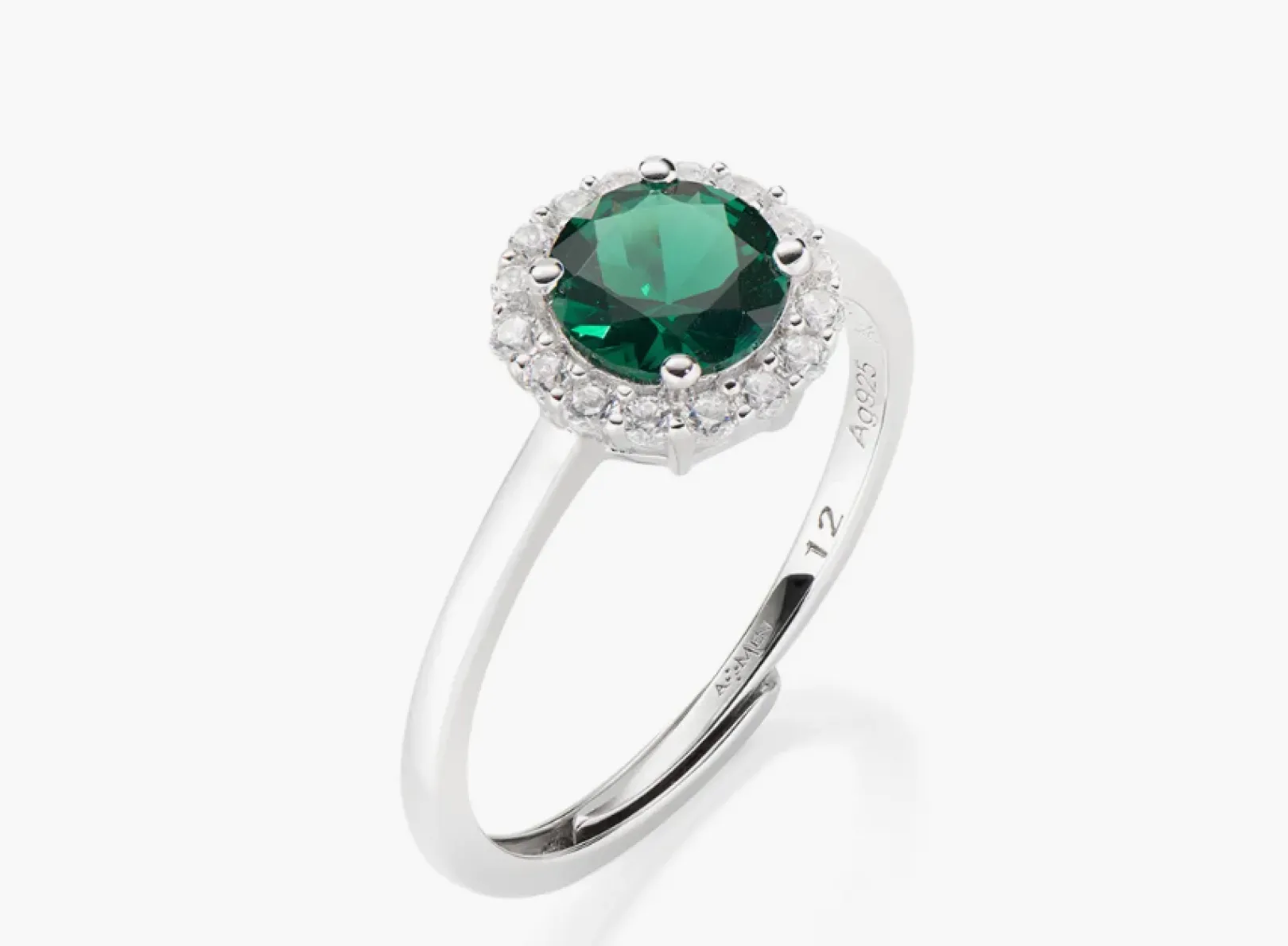 anello_regolabile_diamond_0-1.webp Online Anello regolabile Diamond con Zircone tondo Verde | RLUBOBBVZ2 Donna Gioielli Moda Donna