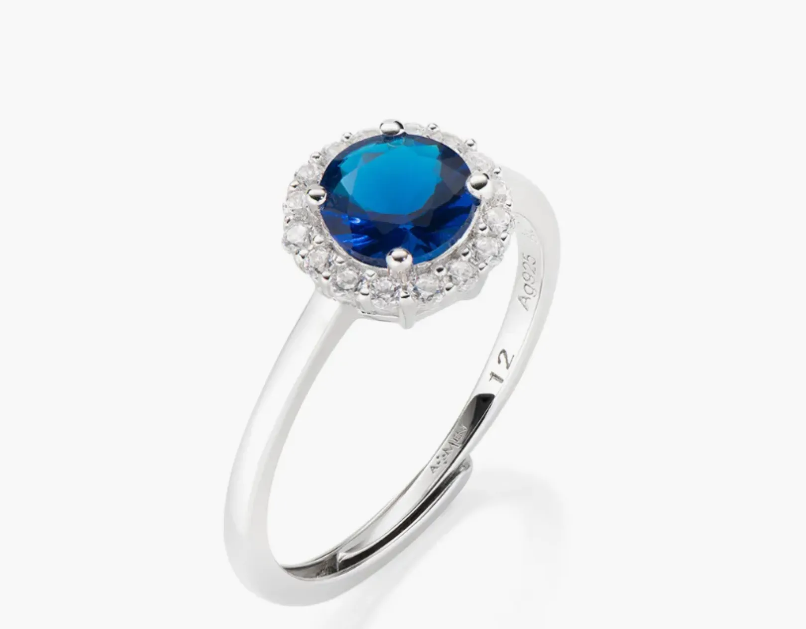 anello_regolabile_diamond_0-2.webp Online Anello regolabile Diamond con Zircone tondo Blu | RLUBOBBBLZ2 Donna Gioielli Moda Donna