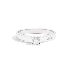 Best Anello Solitario In Oro Bianco E Diamanti Gioielli Maria Teresa | R30SO265/018-14 Donna Gioielli Donna