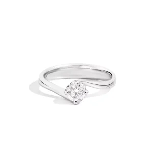 Hot Anello Solitario In Oro Bianco E Diamanti Gioielli Anniversary | R01SO195/018-14 Donna Gioielli Donna