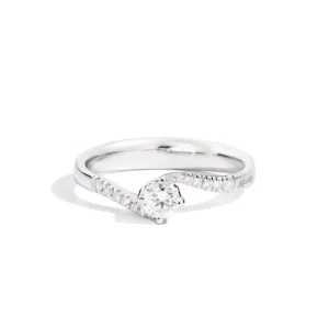 Clearance Anello Solitario In Oro Bianco E Diamanti Gioielli Recarlo Anniversary | R01SP195/030-14 Donna Gioielli Donna