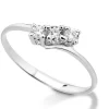 Outlet Anello Trilogy In Oro Bianco e Diamanti Gioielli | ANT60 da Ct.0,09 a Ct.0,21 Donna Gioielli Donna