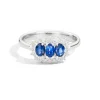 Outlet Anello Trilogy Oro Bianco Diamanti E Zaffiri Gioielli Camelia | R77TC001/ZB Donna Gioielli Donna