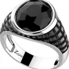 Outlet Anello Uomo In Argento Gioielli Cosmopolitan Stone | EXA215 Uomo Gioielli Moda Uomo