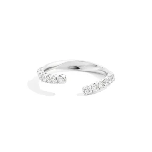 Outlet Anello Veretta In Oro Bianco E Diamanti Naturali Anniversary | R01FN004/055 Donna Gioielli Donna