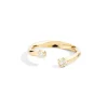 Fashion Anello Veretta In Oro Giallo E 2 Diamanti Naturali Gioielli Anniversary | R01FN006/G020 Donna Gioielli Donna