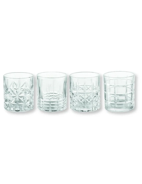 Best Bicchiere Blues Decori Assortiti Set 4 Pezzi In Vetro Brandani | 51320 Speciale Vetro