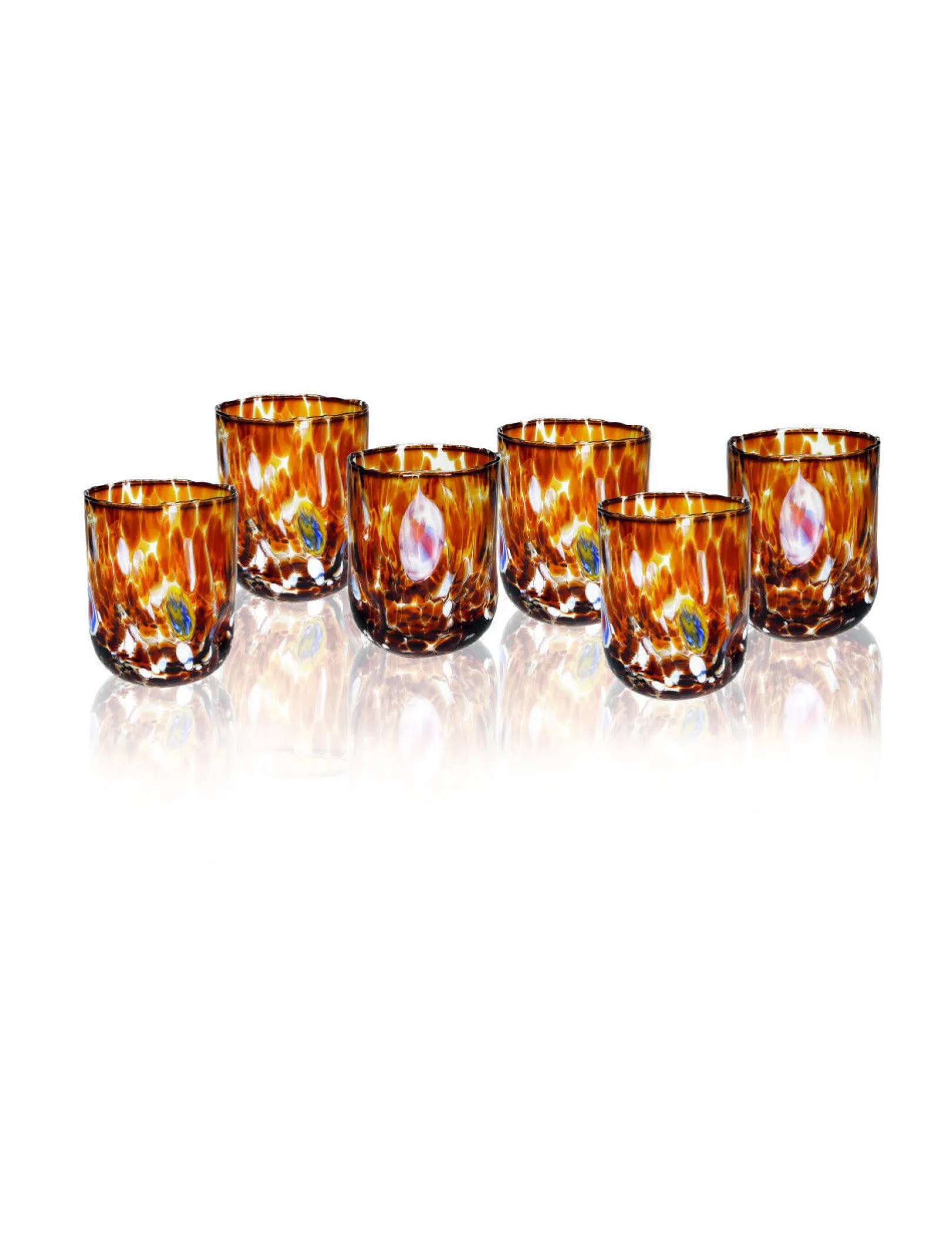 bicchiere_pavone_ambra_se_0.webp Outlet Pavone Ambra Set 6 Pezzi In Vetro Brandani | 51374 Speciale Vetro