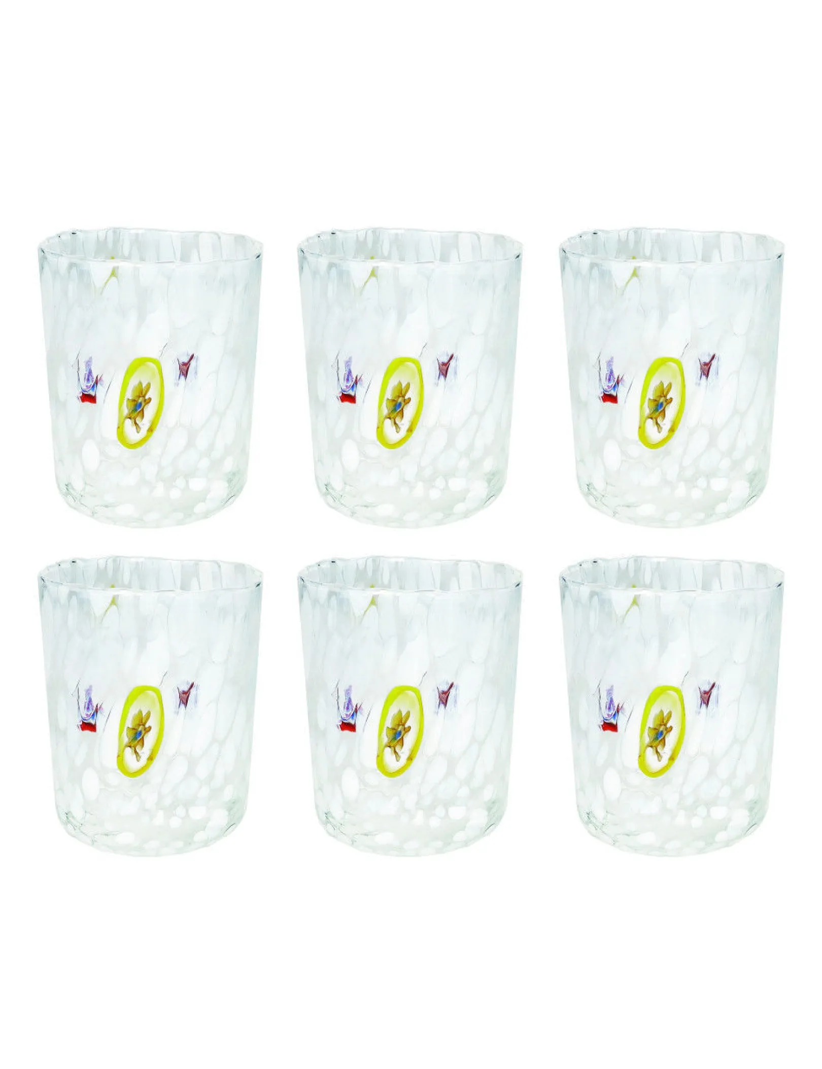 bicchiere_pavone_bianco_s_0.webp Online Pavone Bianco Set 6 Pezzi In Vetro Brandani | 51373 Speciale Vetro