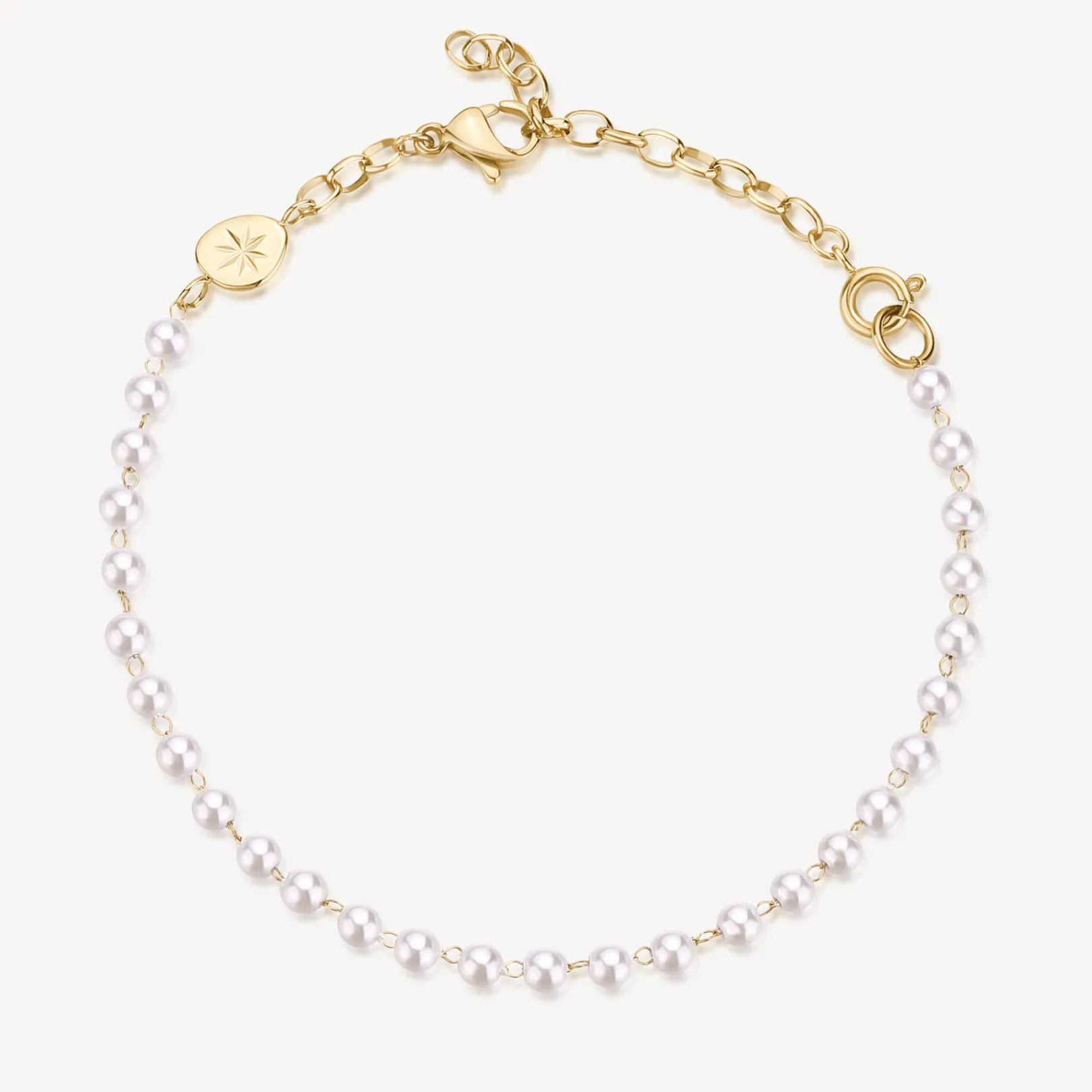 bracciale_acciaio_con_per_0.webp Clearance Bracciale Acciaio Con Perle Di Conchiglia Dorato Essential Brosway | BNL078 Donna Gioielli Moda Donna