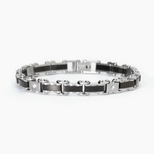 Fashion Bracciale Acciaio e PVD Gunmetal Cristalli Gioielli 2Jewels | 232466 Uomo Gioielli Moda Uomo
