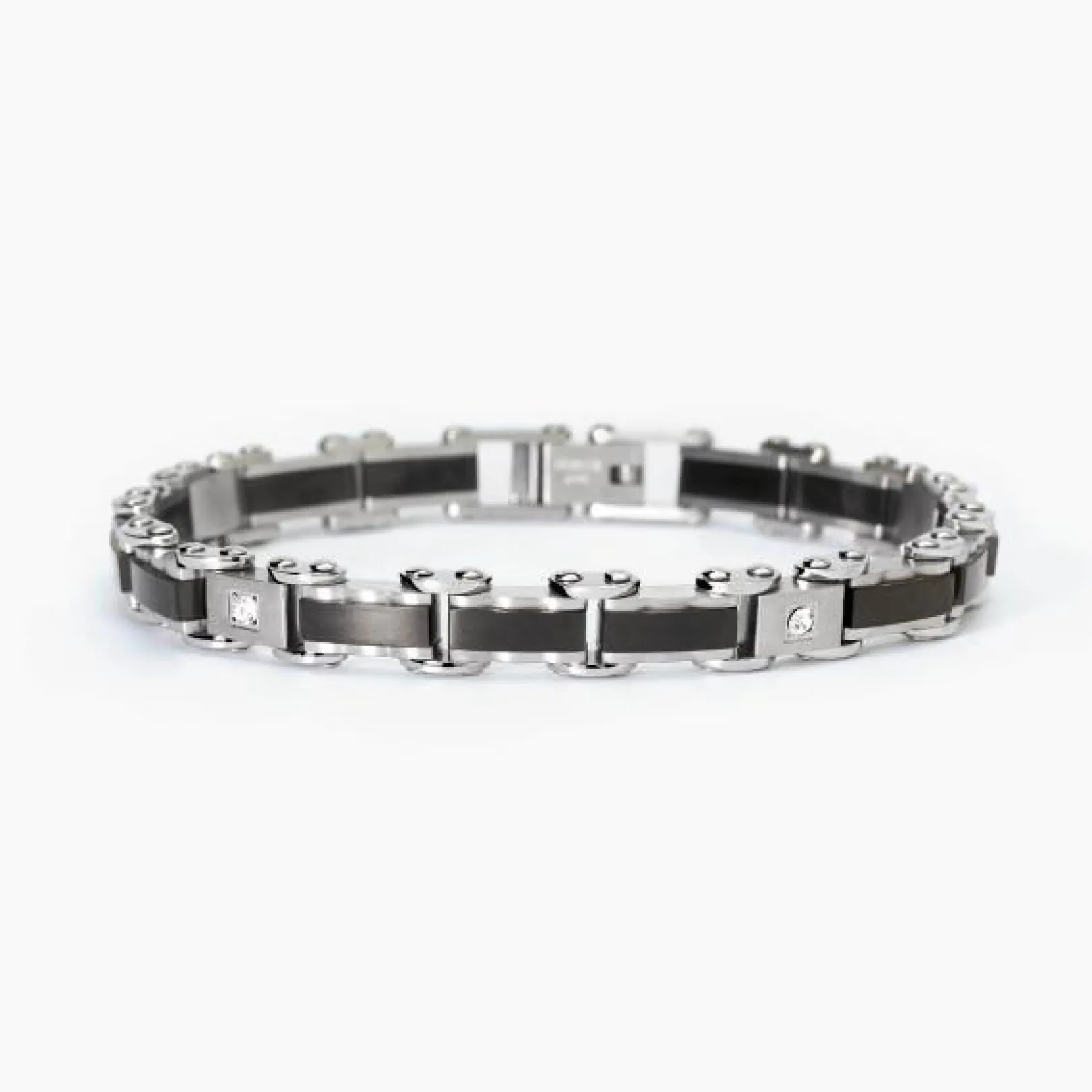 bracciale_acciaio_e_pvd_g_0-7.webp Fashion Bracciale Acciaio e PVD Gunmetal Cristalli Gioielli 2Jewels | 232466 Uomo Gioielli Moda Uomo