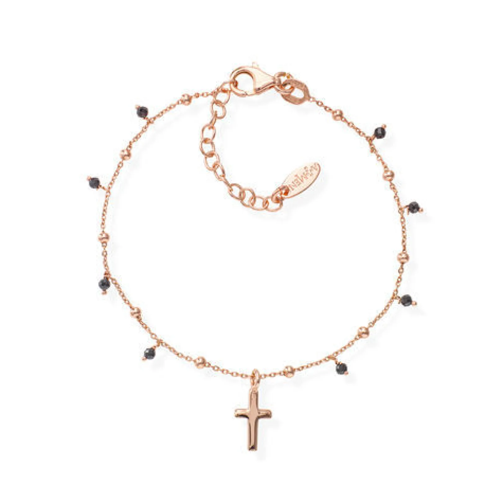 bracciale_amen_con_croce__0.webp Discount Bracciale Con Croce In Argento Rosè | BRCRRN3 Donna Gioielli Moda Donna