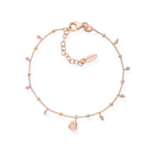 Clearance Bracciale Con Cuore Bombato e Cristalli Lilla | BRCURL3 Donna Gioielli Moda Donna