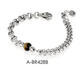 Online Bracciale Argento | A-BR428B Uomo Gioielli Moda Uomo
