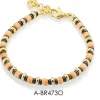 Clearance Bracciale Argento E Pietre Naturali | A-BR473O Uomo Gioielli Moda Uomo