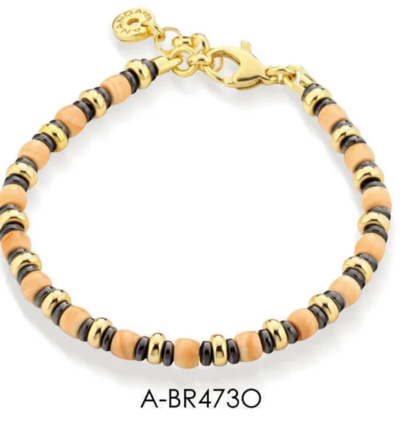 Clearance Bracciale Argento E Pietre Naturali | A-BR473O Uomo Gioielli Moda Uomo