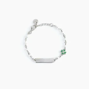 Fashion Bracciale Baby Personalizzabile Con Quadrifoglio Gioielli | 533499 Gioielli Moda Bimbi
