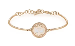 Clearance Bracciale Chakra Pvd Oro Rosa Con Ali | BHK252 Donna Gioielli Moda Donna