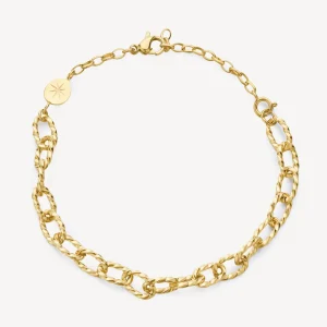Fashion Bracciale Catena Acciaio Essential Rifinitura Dorata Brosway | BNL052 Donna Gioielli Moda Donna