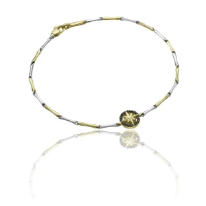 Online Bracciale Chimento in Oro Bianco e Giallo con Diamanti Neri 1B05398BN2 Donna Gioielli Donna | Gioielli Uomo