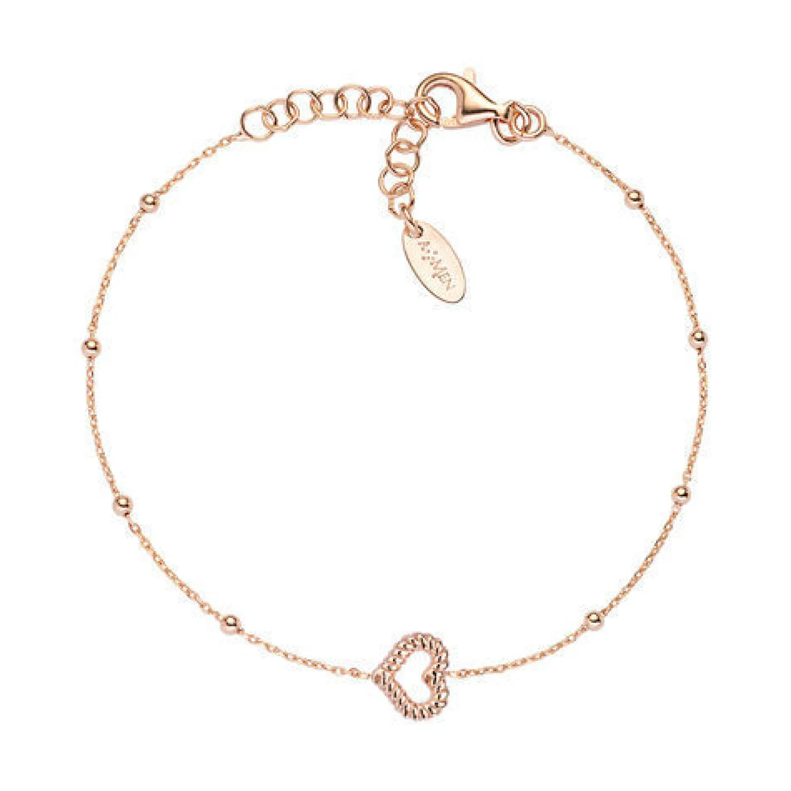 bracciale_con_cuore_in_ar_0.webp Outlet Bracciale Con Cuore In Argento Rosè Gioielli Coccole | BRGOCUR3 Donna Gioielli Moda Donna