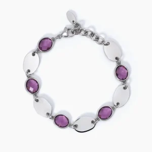 New Bracciale Con Elementi In Glass Viola Donna Gioielli | 232337 Donna Gioielli Moda Donna