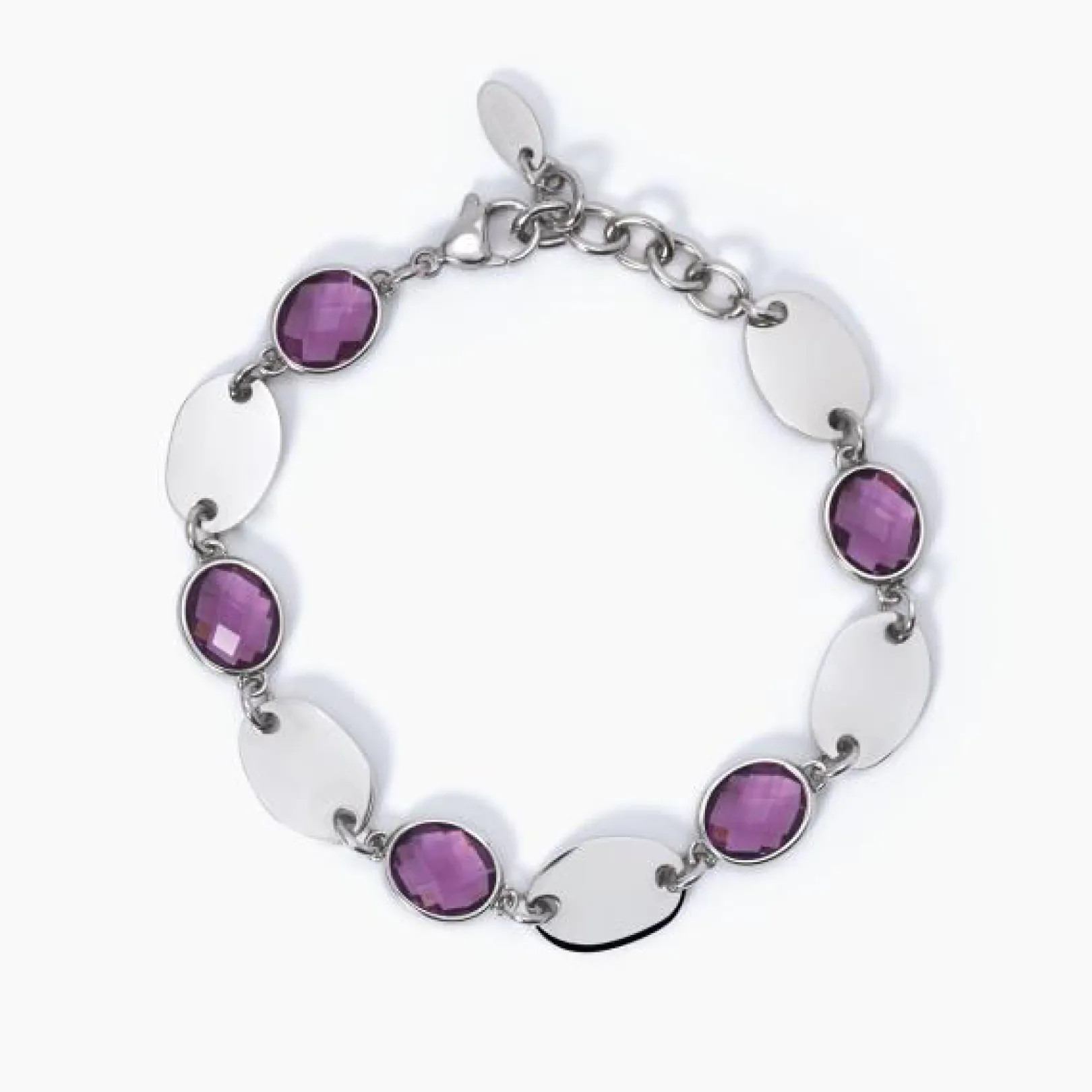 bracciale_con_elementi_in_0.webp New Bracciale Con Elementi In Glass Viola Donna Gioielli | 232337 Donna Gioielli Moda Donna