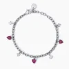 Hot Bracciale Con Pendenti Rubino E Zirconi Donna Gioielli | 232335 Donna Gioielli Moda Donna