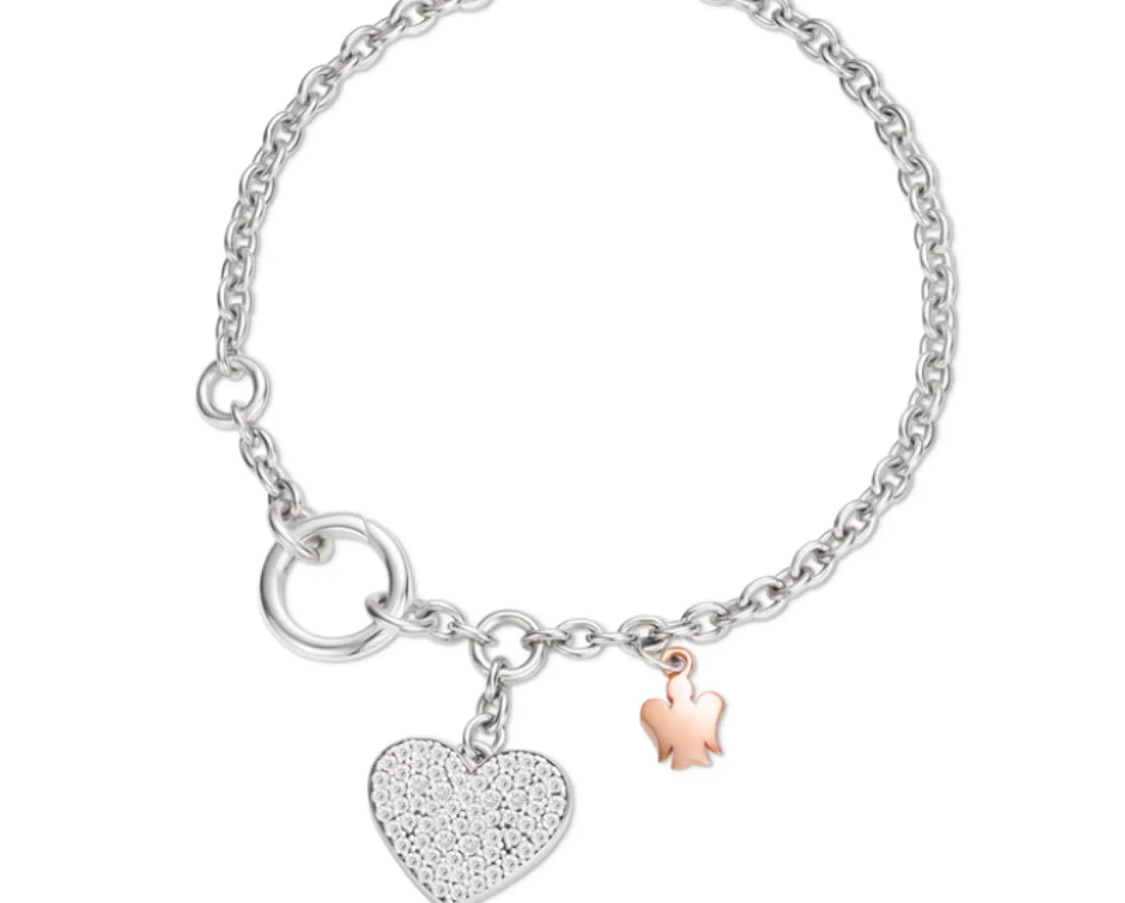 bracciale_cuore_charm_e_a_0.webp Online Bracciale Cuore Charm E Angelo Giannotti | GIA440 Donna Gioielli Moda Donna