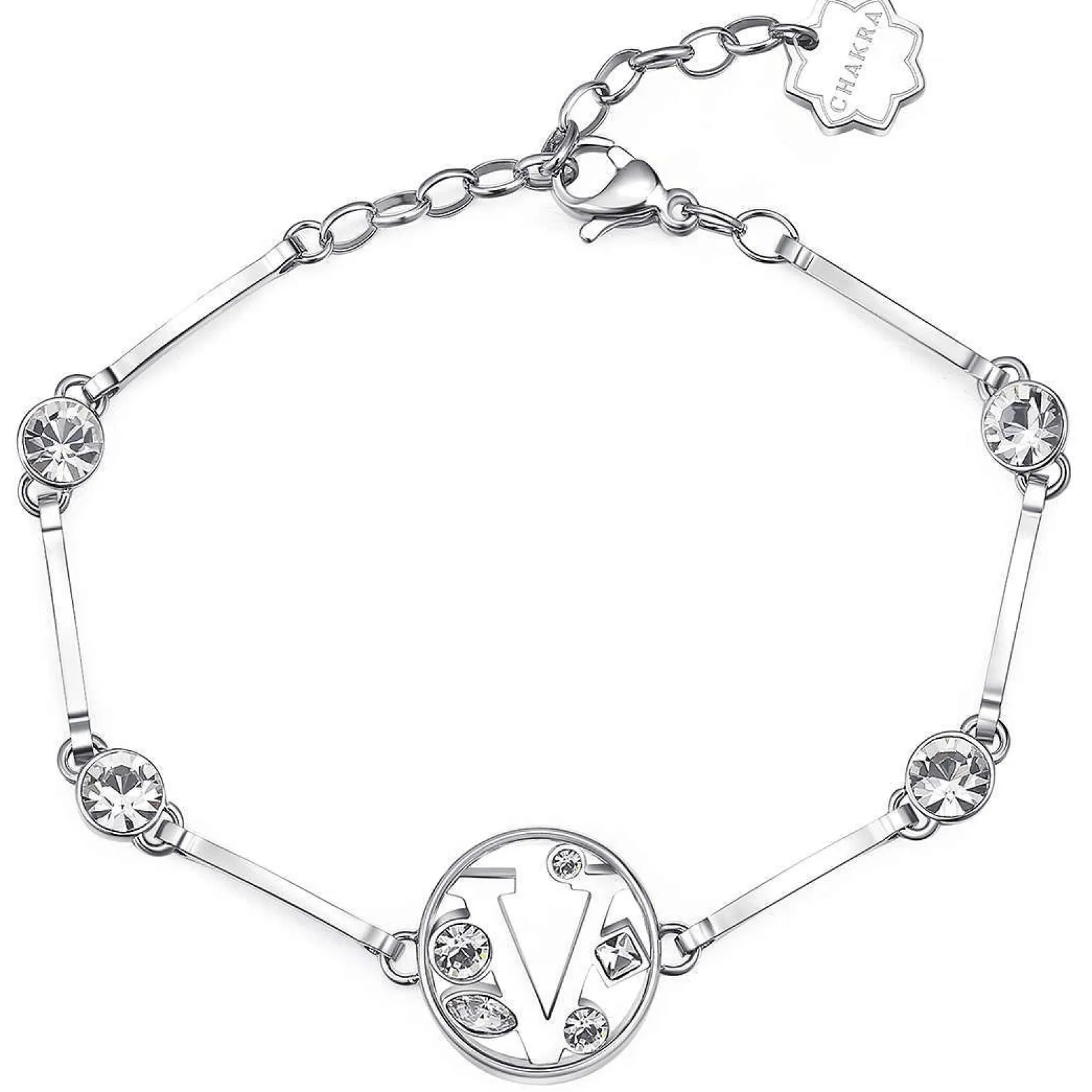 bracciale_donna_con_lette_0-3.webp Online Bracciale Donna Con Lettera V Gioielli Chakra | BHKB070 Donna Gioielli Moda Donna