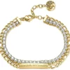 Outlet Bracciale Donna Con Piastrina E Zirconi Gioielli Desideri | BEI052 Donna Gioielli Moda Donna