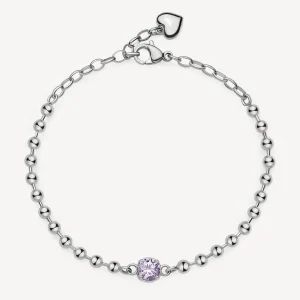 Clearance Bracciale Donna Con Zircone Amethyst  Gioielli Desideri | BEI083 Donna Gioielli Moda Donna