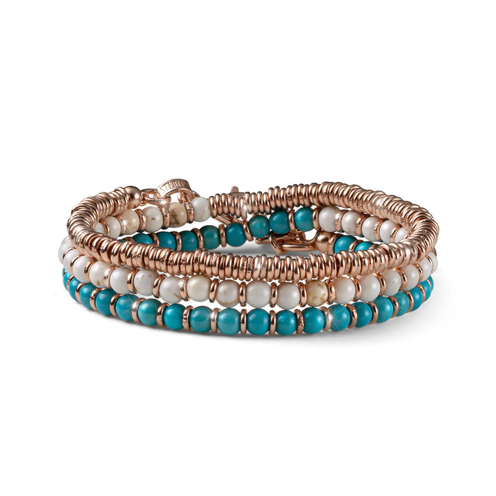 bracciale_donna_encanto_a_0-2.webp Discount Bracciale Donna Encanto Aulite Bianca E Celeste Argento Rosa Tre Giri Mariacristinasterling | G4317R Donna Gioielli Moda Donna