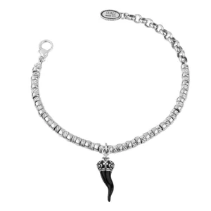 Discount Bracciale Donna In Argento Con Cornetto Nero Gioielli | BM2031/4 Donna Gioielli Moda Donna