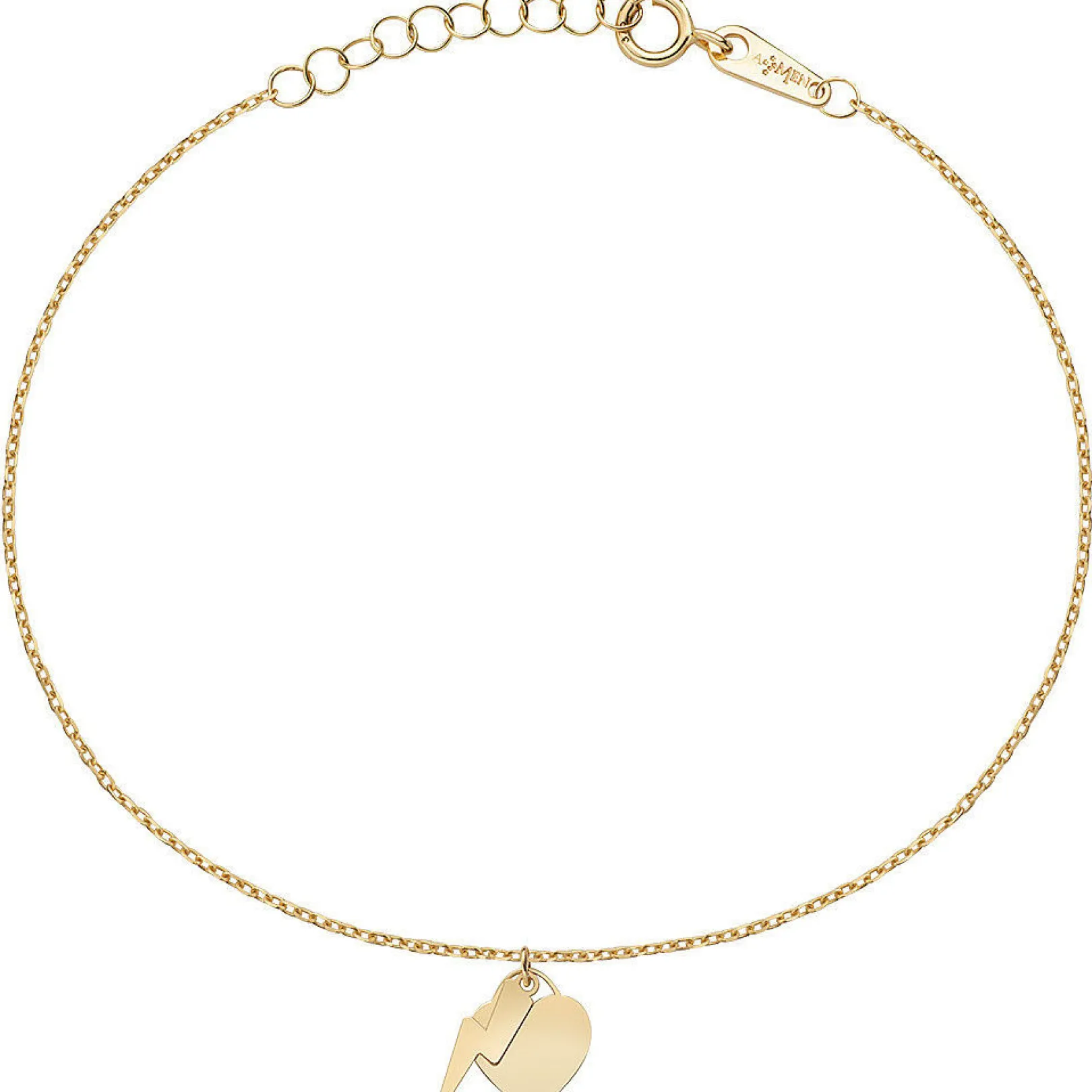 bracciale_donna_in_oro_co_0-1.webp Outlet Bracciale Donna In Oro Con Cuore E Fulmine Gioielli | AU9BRCFG3 Donna Gioielli Moda Donna