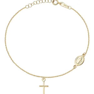 Fashion Bracciale Donna In Oro Con Croce Gioielli |  AU9BRCRMIG3 Donna Gioielli Moda Donna
