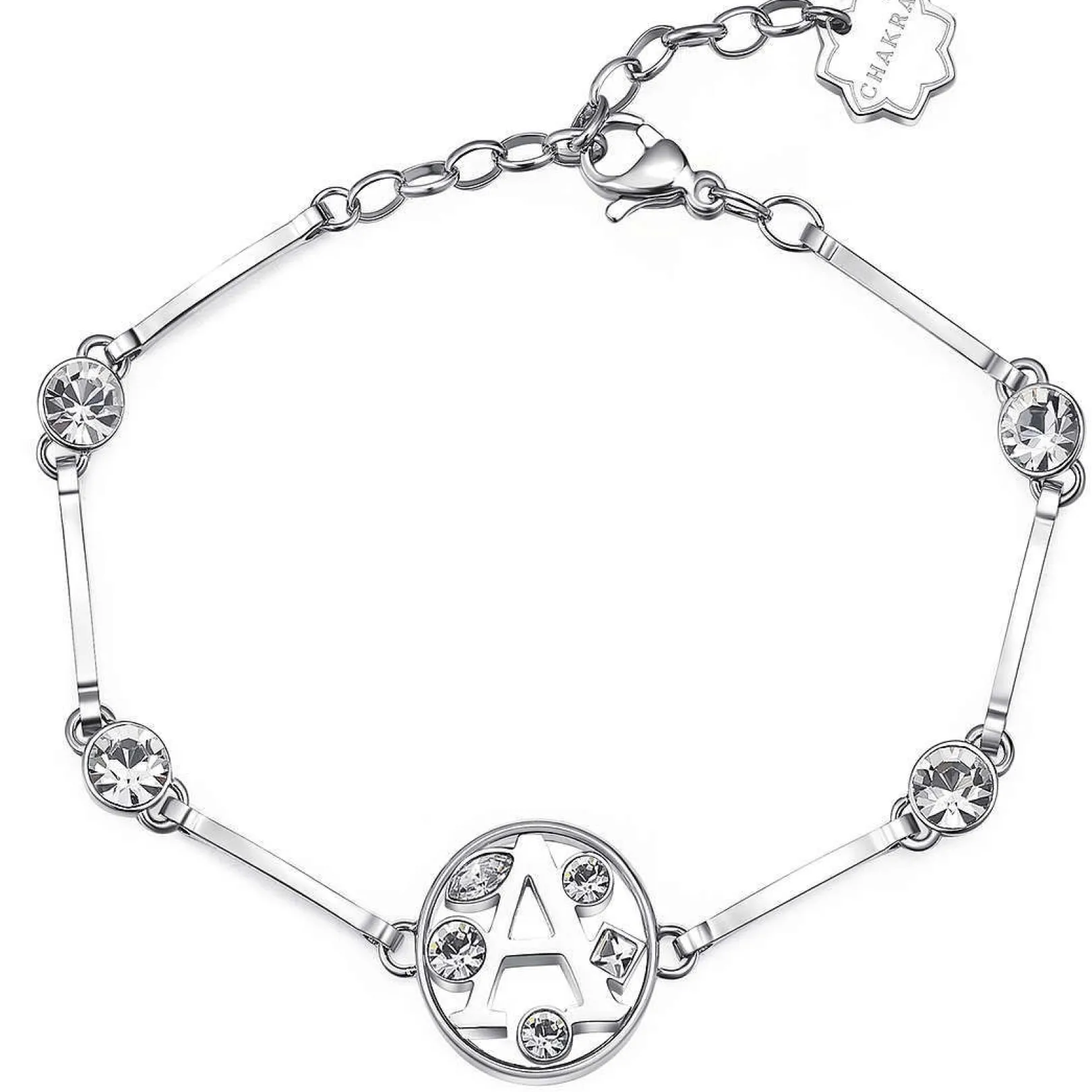 bracciale_donna_lettera_a_0.webp Clearance Bracciale Donna Lettera A Gioielli Chakra | BHKB049 Donna Gioielli Moda Donna